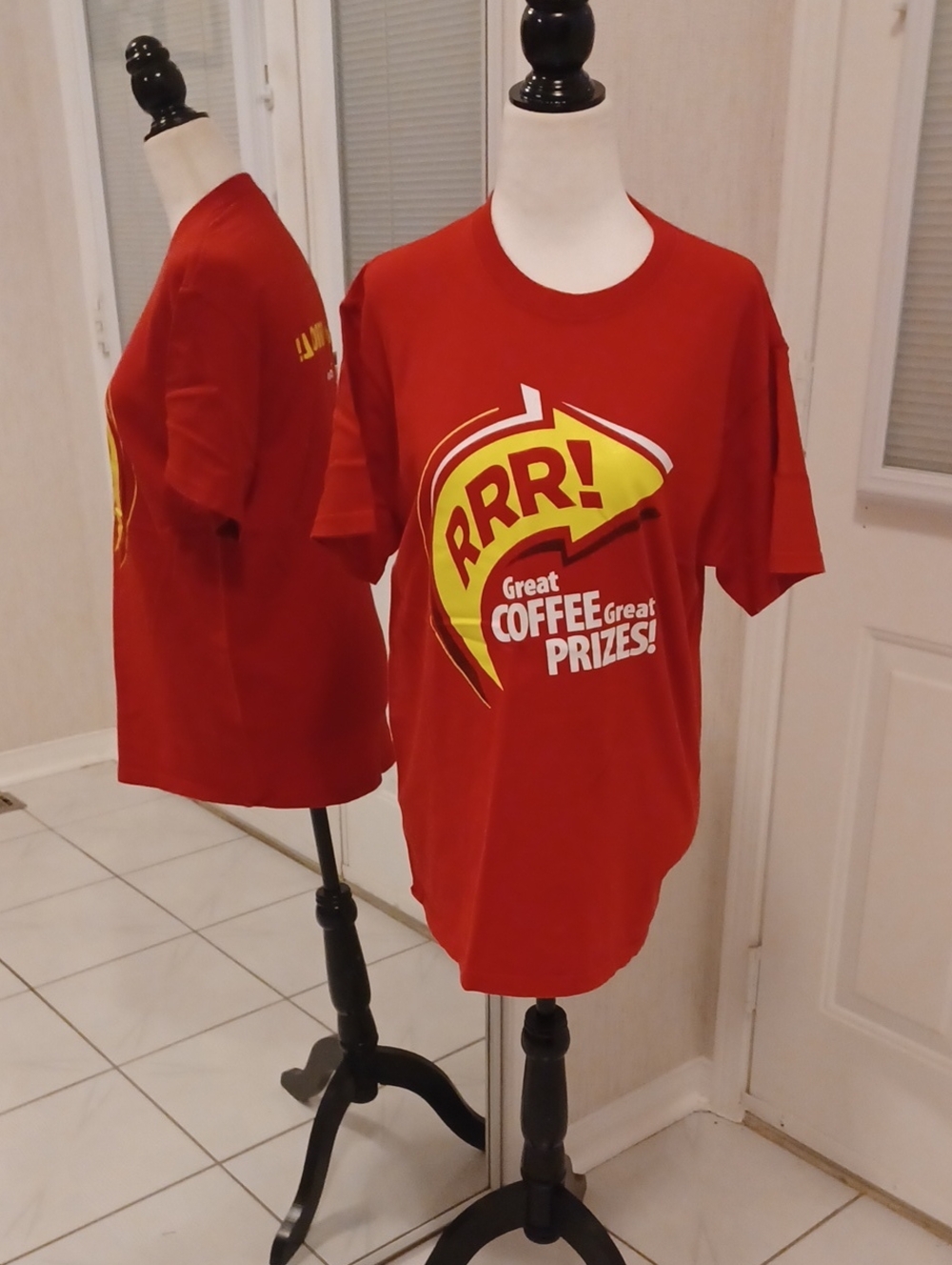 4/$40 Red Tim Hortons T-Shirt - Size Medium